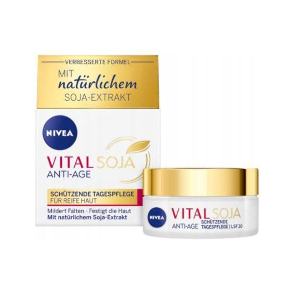 Nivea Vital Soja Anti-Age, krem przeciwzmarszczkowy do twarzy na dzień 50 ml
