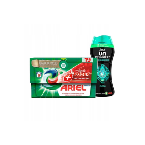 Ariel Pods Extra Power kapsle na praní 19 ks + Lenor Unstoppable Fresh 140g