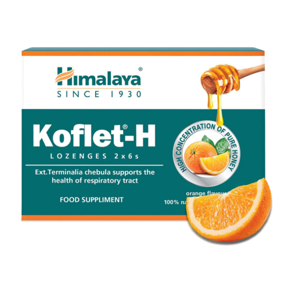 Himalaya Koflet-H Pastylki pomarańczowe do ssania 12szt.