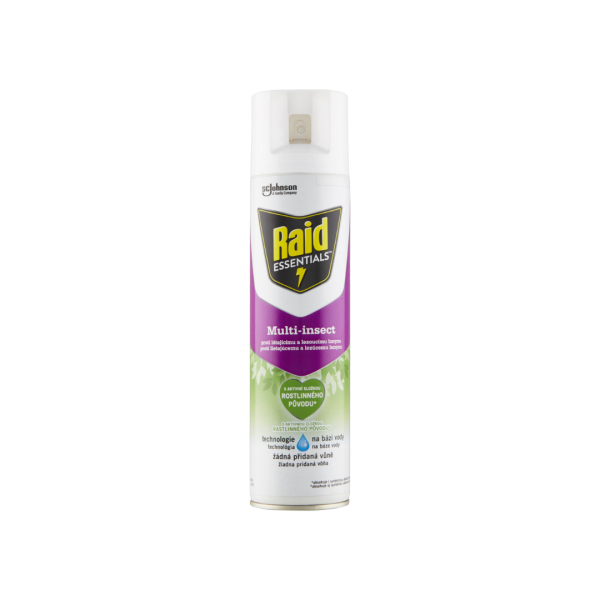 Raid Essentials Multi Insect Insekticid proti létajícímu a lezoucímu hmyzu spray 400 ml