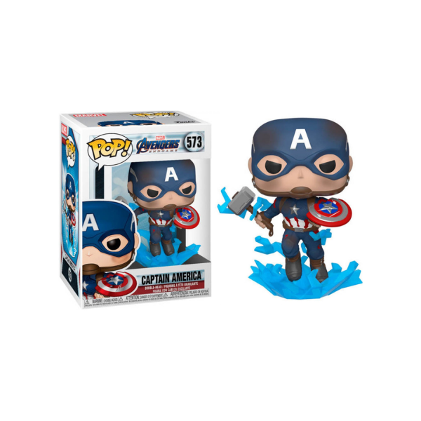 Funko POP! Marvel Endgame Captain America with Broken Shield and Mjolnir 573