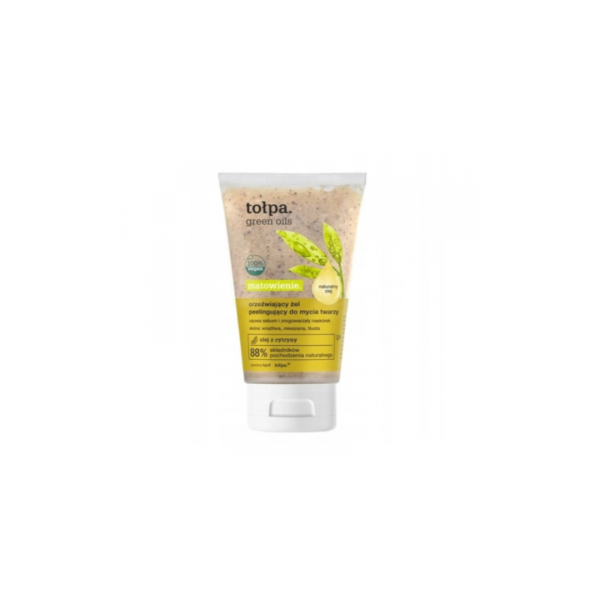 Tołpa Green Oils orzeźwiający żel peelingujący do mycia twarzy 150 ml