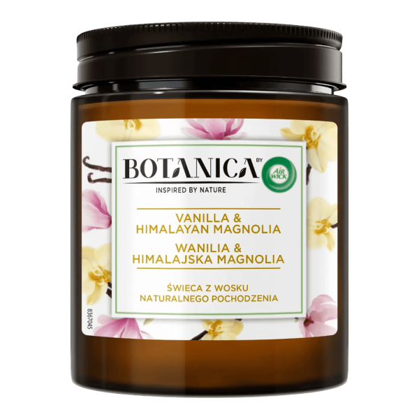 Air Wick BOTANICA Świeca zapachowa Wanilia i Himalajska Magnolia 205g