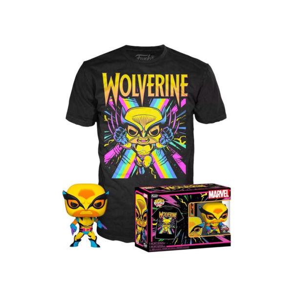 Funko POP! Marvel: Wolverine Blacklight & T-Shirt size M