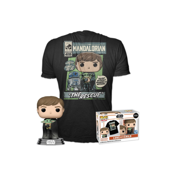 Funko POP! The Mandalorian Luke with Child 482 T-shirt size L