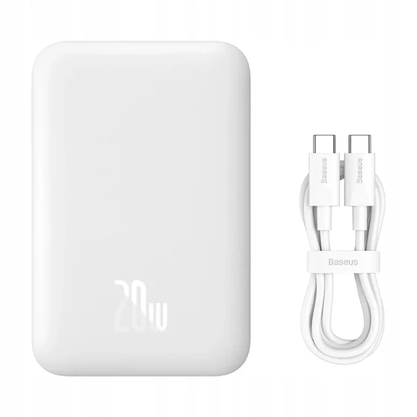 BASEUS Power Bank Magnetyczny 6000mAh 20W Bezprzewodowy + kabel - obrazek 2
