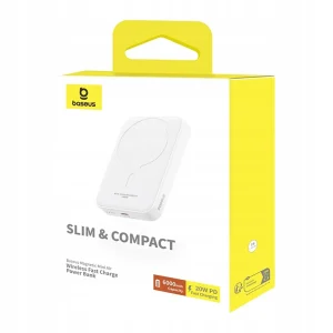 BASEUS Power Bank Magnetyczny 6000mAh 20W Bezprzewodowy + kabel