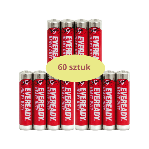 Energizer Eveready bateria cynkowo-węglowa AAA (R3) 60 sztuk