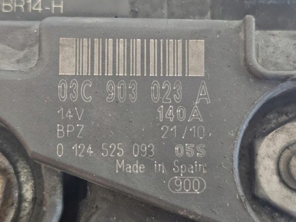 AUDI SEAT SKODA 1.4 TSI CAV 140KM 12r alternator 03C903023A 0124525093 - obrazek 7