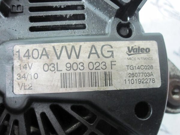 AUDI VW VI 1.6 TDI CAY 105KM alternator 03L903023F TG14C026 - obrazek 7
