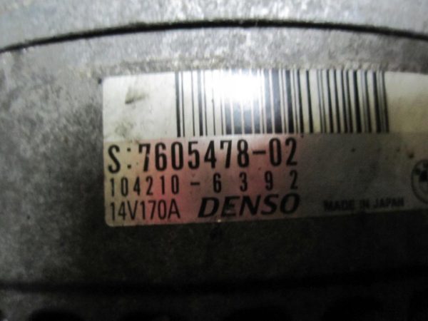 BMW 1 F10 F20 2.0 B 12r 245KM 7605478 104210-6392 ALTERNATOR - obrazek 5
