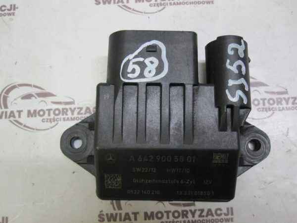 Mercedes E 3.0 CDI V6 225KM 642.920 przekaźnik świec żarowych A6429005801 - obrazek 4