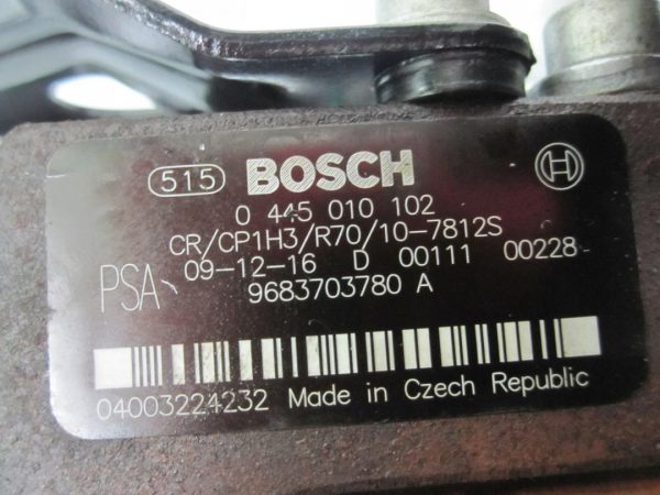 PEUGEOT 3008 1.6 HDI 9H01 10R 75KM pompa wtryskowa 9683703780A 0445010102 - obrazek 6
