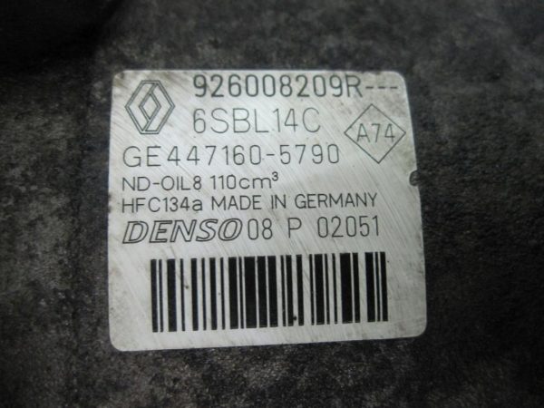 RENAULT MEGANE 1.5 DCI 13r sprężarka klimatyzacji 926008209R 447160-5790 - obrazek 3